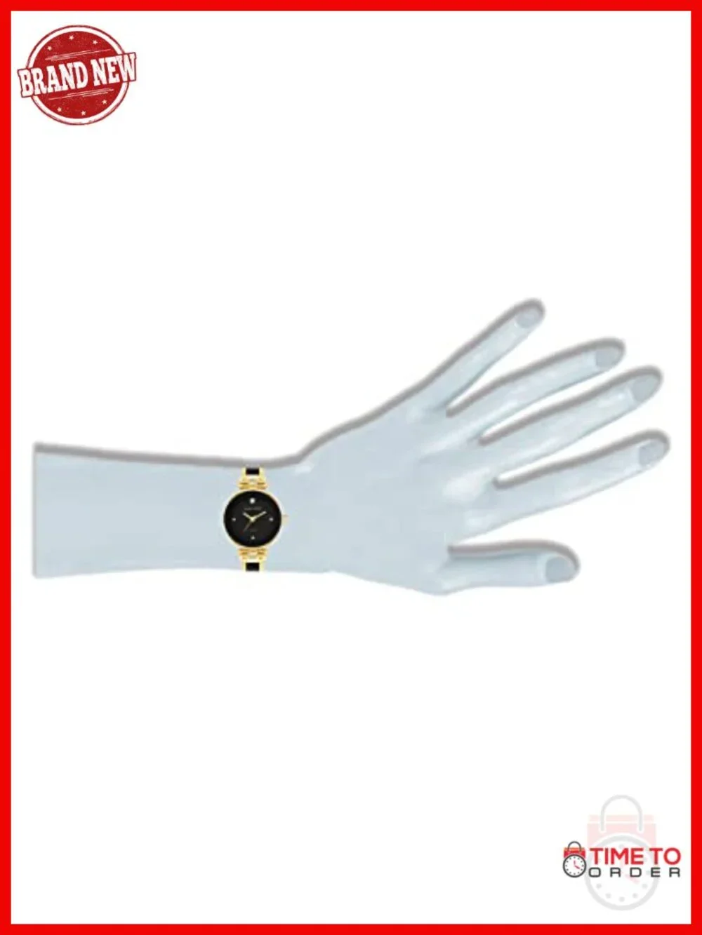 Genuine Diamond Dial Bangle Watch with Quartz Movement